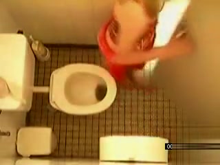 Hidden cam compilation of women urinating in the public WC