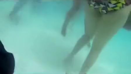 Fantastic female ass under the water