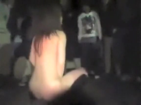 Japanese doll masturbates in public for a crowd
