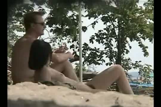 Hot video of several scenes from a nudist beach