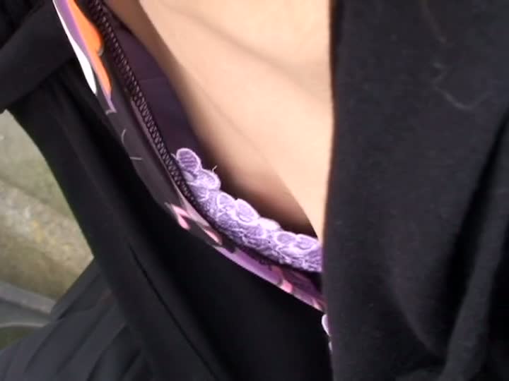 Enticing Asian downblouse spy cam video