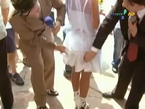 wedding dress upskirt sexy ass on the horny looking bride