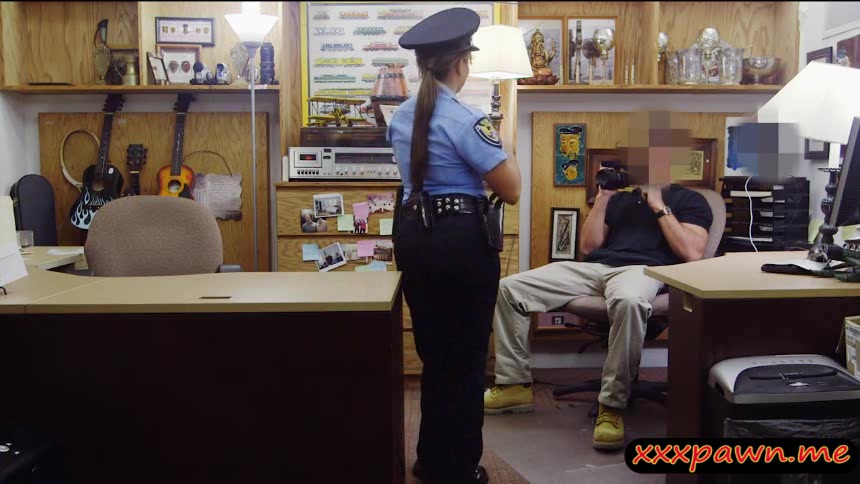 Big tits lady police officer pounded hard to earn some cash