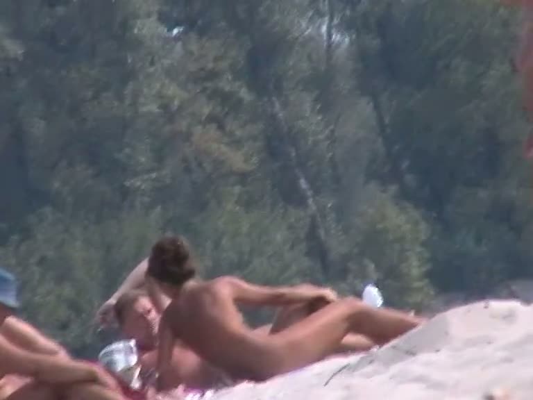 Nude beach extravaganza with fit people being taped by voyeurs