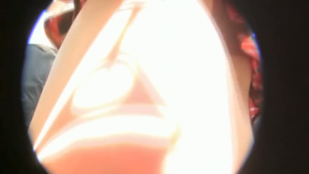 Blonde teen in red lingerie upskirt voyeur video