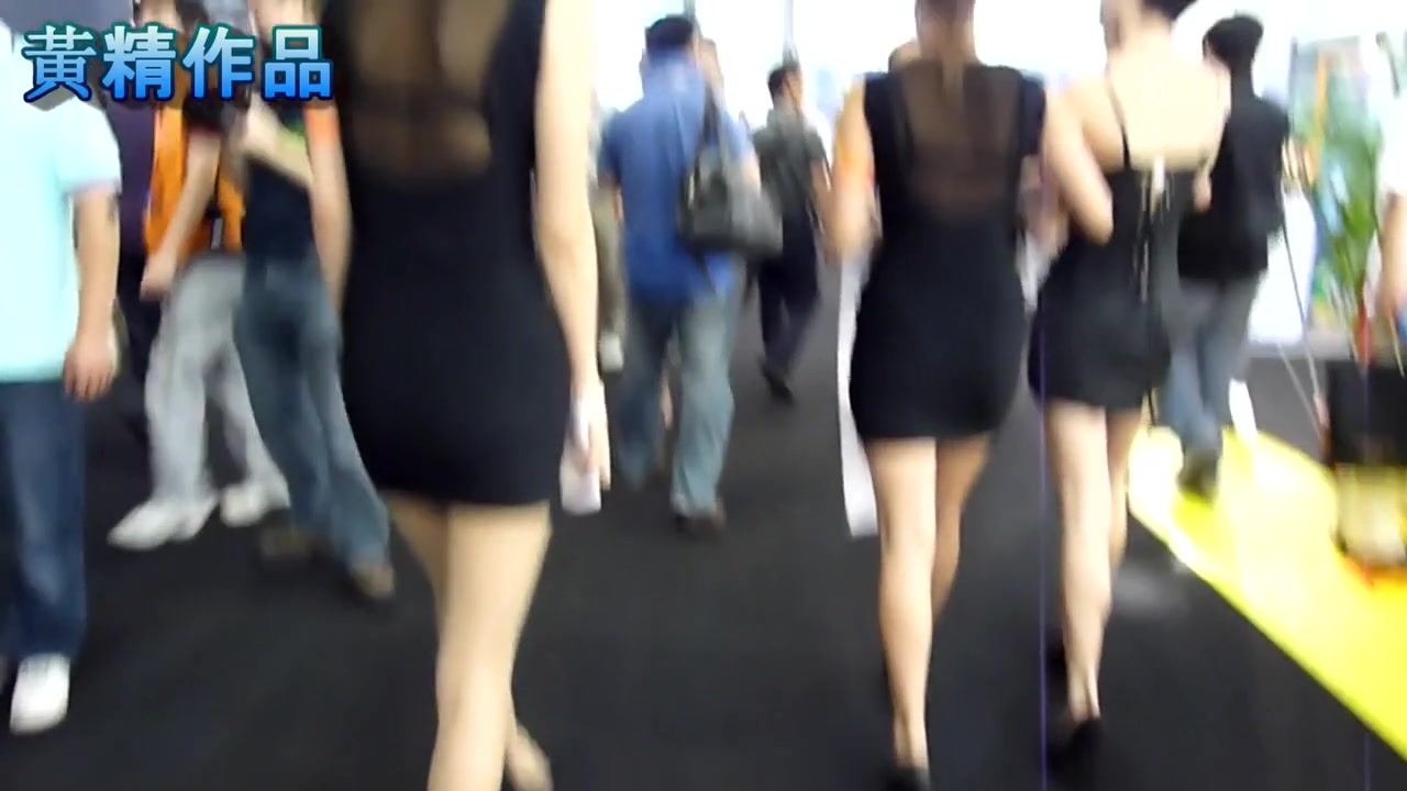 Hot gals in little black dresses get free down blouses spied