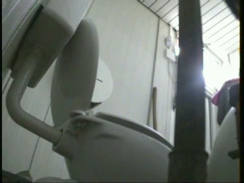 The toilet cam is admiring hot ass of the pissing amateur