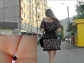 Flower-dotted suit upskirt episode