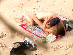 Nudist Wife Giving Blowjob On Beach