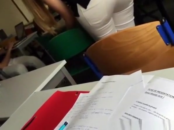 Student films his colleague ass in class